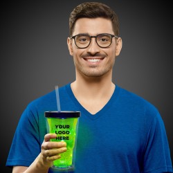 Neon Green LED Skull Cup