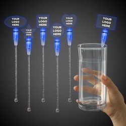 Blue Light Up Cocktail Stirrers - Variety of Shapes