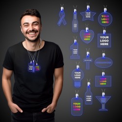 Blue Light Up Pendant Necklaces