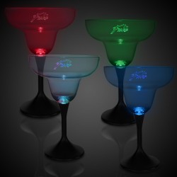 LED Margarita w/ Black Stem & Clear Top