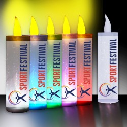 LED Silver Glitter Candle 