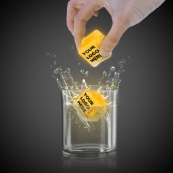 Imprinted YELLOW Lited Ice Cubes