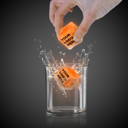 Imprinted ORANGE Lited Ice Cubes