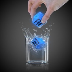 Imprinted BLUE Lited Ice Cubes