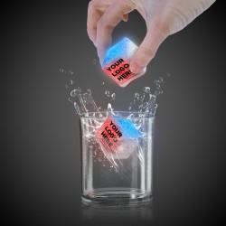 Imprinted RED-WHITE-BLUE Lited Ice Cubes