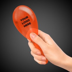 Orange 7 Inch Glitter Maraca
