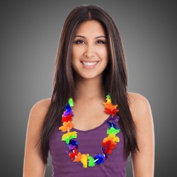 Rainbow Flower Lei - 40"