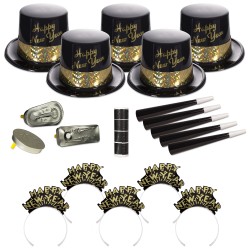 Golden Fantasy New Year's Eve Party Kit for 50 People 