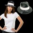 Black Fedora with White Band 