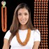 Metallic Orange Bead Necklaces 