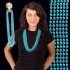 Metallic Teal Bead Necklaces 