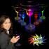 Light Up Margarita Glass with White Stem