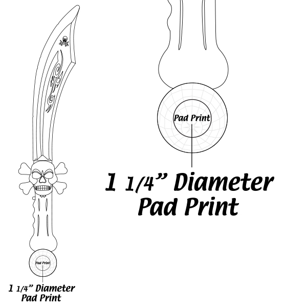 LED Pirate Sword 23 Inch